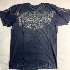 Men’s Aqua Graphic Short-Sleeve Tee Size Medium